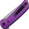 Reate PL-XF Pivot Lock Purple Aluminum Folding Knife Nitro V
