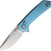Reate Knives PL-XF Pivot Lock Blue Folding Knife Nitro V