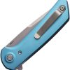 Reate Knives PL-XF Pivot Lock Blue Folding Knife Nitro V