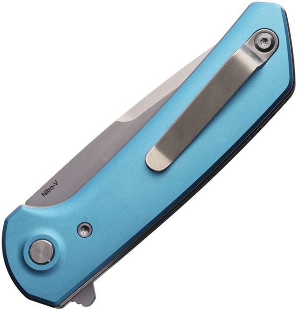 Reate Knives PL-XF Pivot Lock Blue Folding Knife Nitro V