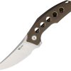 Reate Velocity Framelock Bronze Folding Knife Elmax Steel