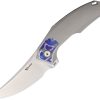 Reate Velocity Framelock Folding Knife Elmax Zircuti Titanium