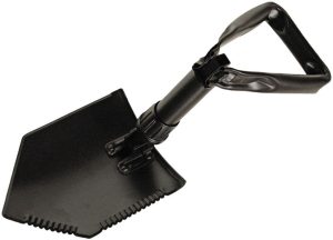 Red Rock Outdoor Gear Tri-Fold Shovel - Stainless Steel Serrated