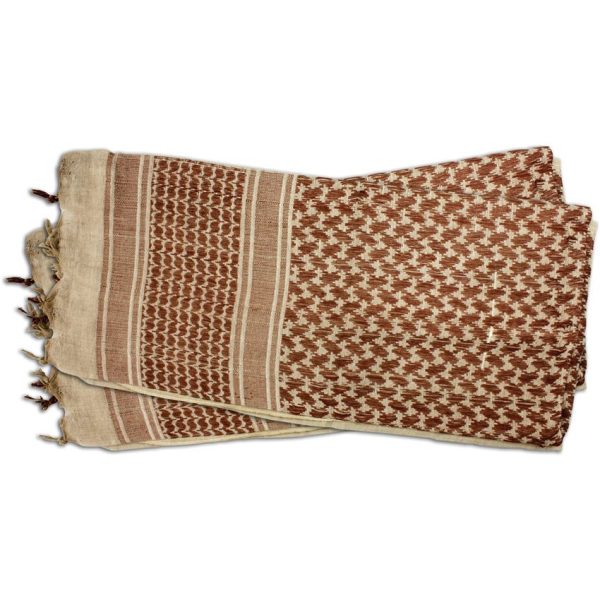Red Rock Outdoor Gear Shemagh Head Wrap Tan/Brown Cotton