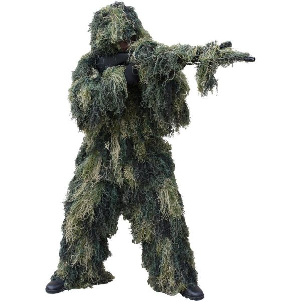 Red Rock Outdoor Gear 5-Piece Ghillie Suit Woodland Camo Medium/Large