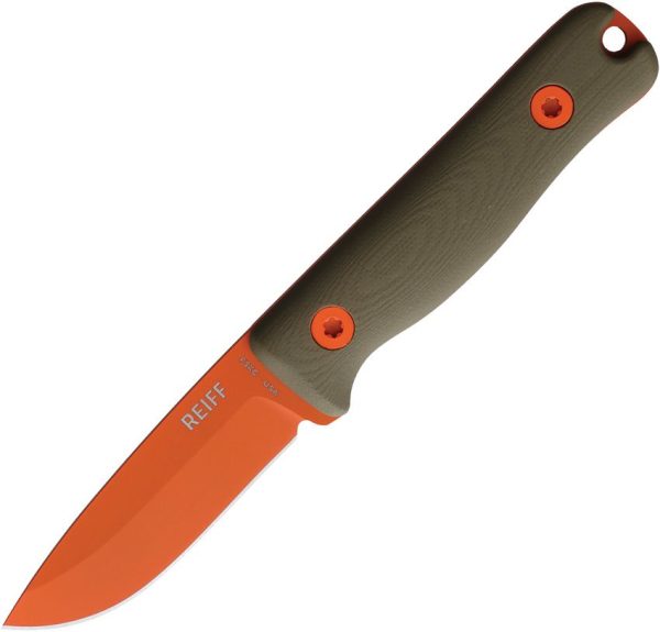 Reiff Knives F3 XC Fixed Blade CPM-3V Orange Cerakote