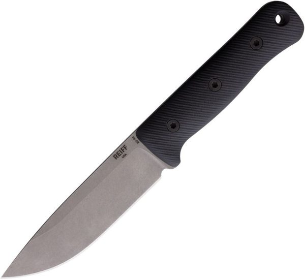 Reiff F5 Gen 2 Fixed Blade - Black G10 Stonewash