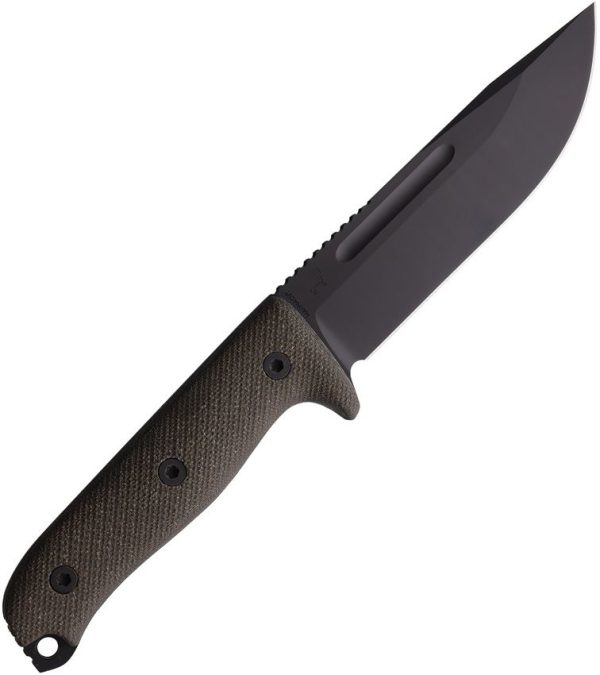 Reiff Knives Vicon Fixed Blade CPM MagnaCut DLC Green Micarta