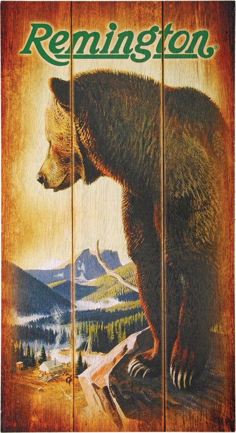 Remington Bear Valley Wood Sign - Hunting Lodge Wall Décor