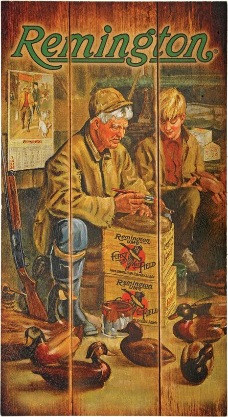 RESG012.jpg Remington First In The Field Decoys Wood Sign - Waterfowl