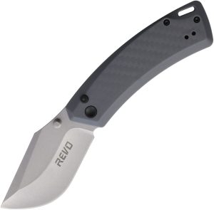 Revo Canyon Button Lock Gray FRN Folding Knife