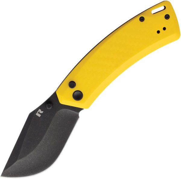 Revo Canyon Button Lock Yellow FRN Folding Knife