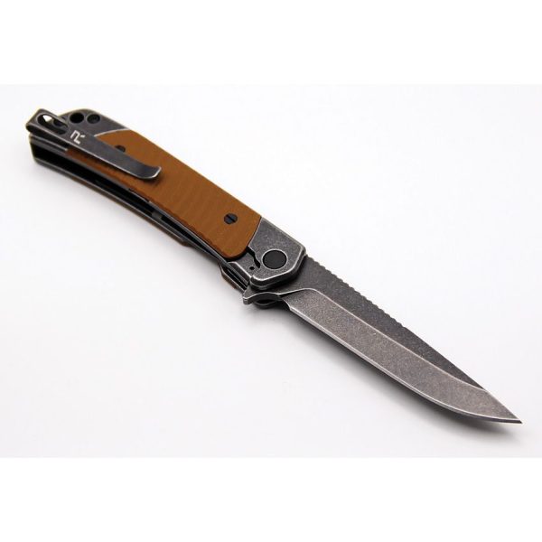 Revo Duo Linerlock Drop Point & Guthook Brown G10