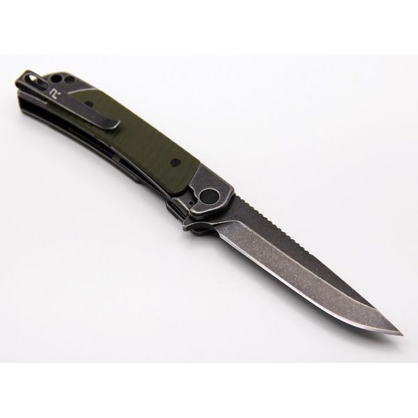 Revo Duo Linerlock Drop Point & Guthook OD Green G10