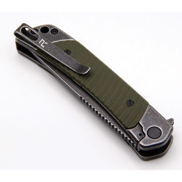 Revo Duo Linerlock Drop Point & Guthook OD Green G10