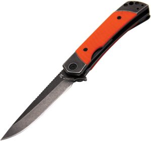 Revo Duo Linerlock Drop Point Orange G10