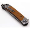 Revo Duo Linerlock Tanto Folding Knife 9Cr18MoV Brown G10
