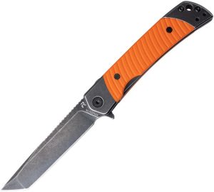 Revo Duo Linerlock Tanto Orange 9Cr18MoV Folding Knife