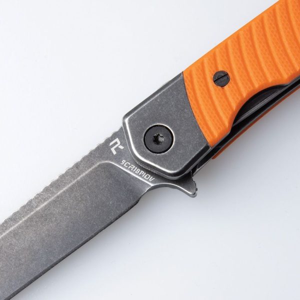 Revo Duo Linerlock Tanto Orange 9Cr18MoV Folding Knife
