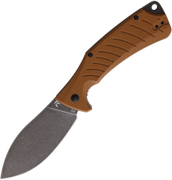 Revo Ness Linerlock Coyote Brown G10 Folding Knife D2 Steel