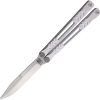 Revo Nexus Balisong Silver 154CM Folding Knife 7" USA