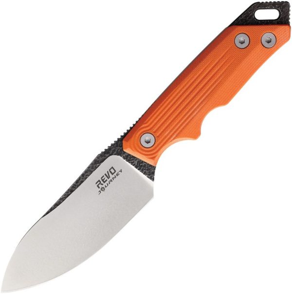 Revo RJ-1 Fixed Blade Knife 3.75" Orange G10 Handle Kydex