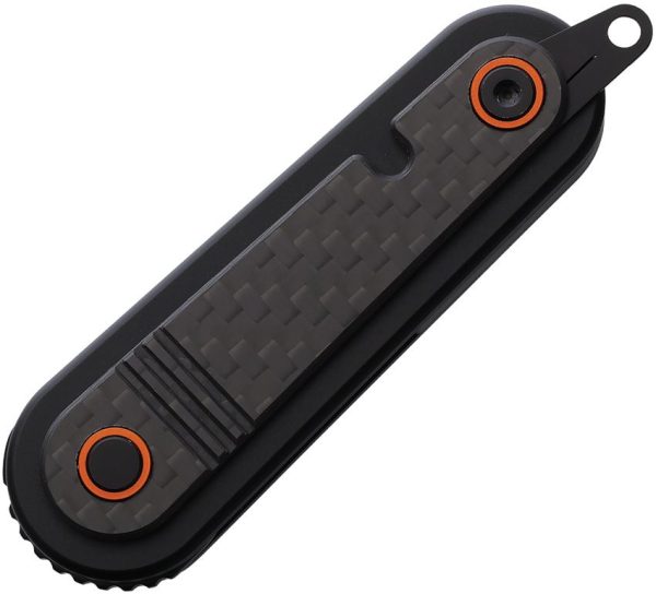 Revo Spirit Button Lock Black Folding Knife 14C28N Blade