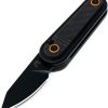 Revo Spirit Button Lock Black Folding Knife 14C28N Blade