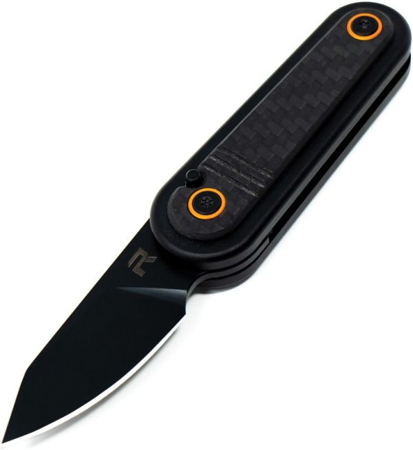 Revo Spirit Button Lock Black Folding Knife 14C28N Blade