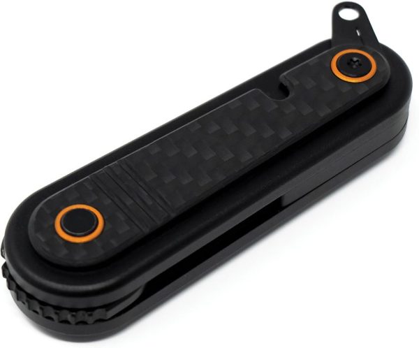 Revo Spirit Button Lock Black Folding Knife 14C28N Blade
