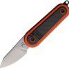 Revo Spirit Button Lock Orange Folding Knife 14C28N Blade