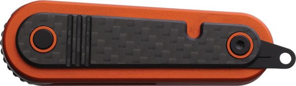 Revo Spirit Button Lock Orange Folding Knife 14C28N Blade
