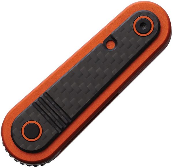 Revo Spirit Button Lock Orange Folding Knife 14C28N Blade