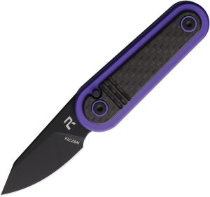 Revo Spirit Button Lock Purple Folding Knife 14C28N Blade
