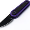 Revo Spirit Button Lock Purple Folding Knife 14C28N Blade