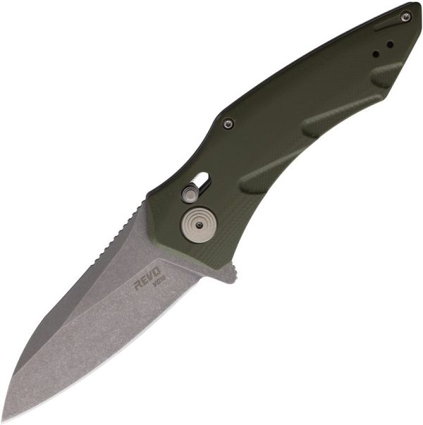 Revo Storm Crossbar Lock Drop Point - Green G10