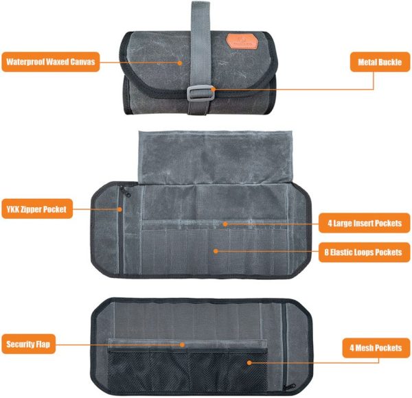 Roaring Fire Pioneer Mini Tool Roll - Waxed Canvas