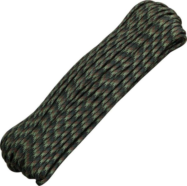 Atwood Rope MFG Parachute Cord 550 Woodland Camo 100 Feet