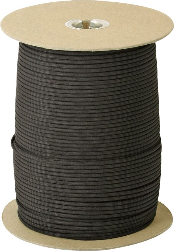 Marbles Parachute Cord Black 1000 ft 550 lb Nylon Rope
