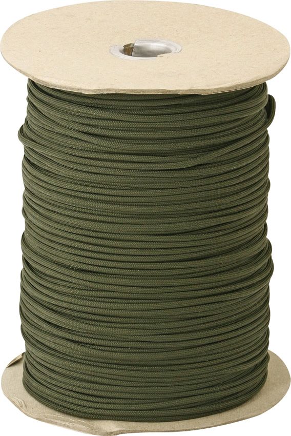 Marbles Parachute Cord OD Green 1000 ft 550 lb Nylon Rope