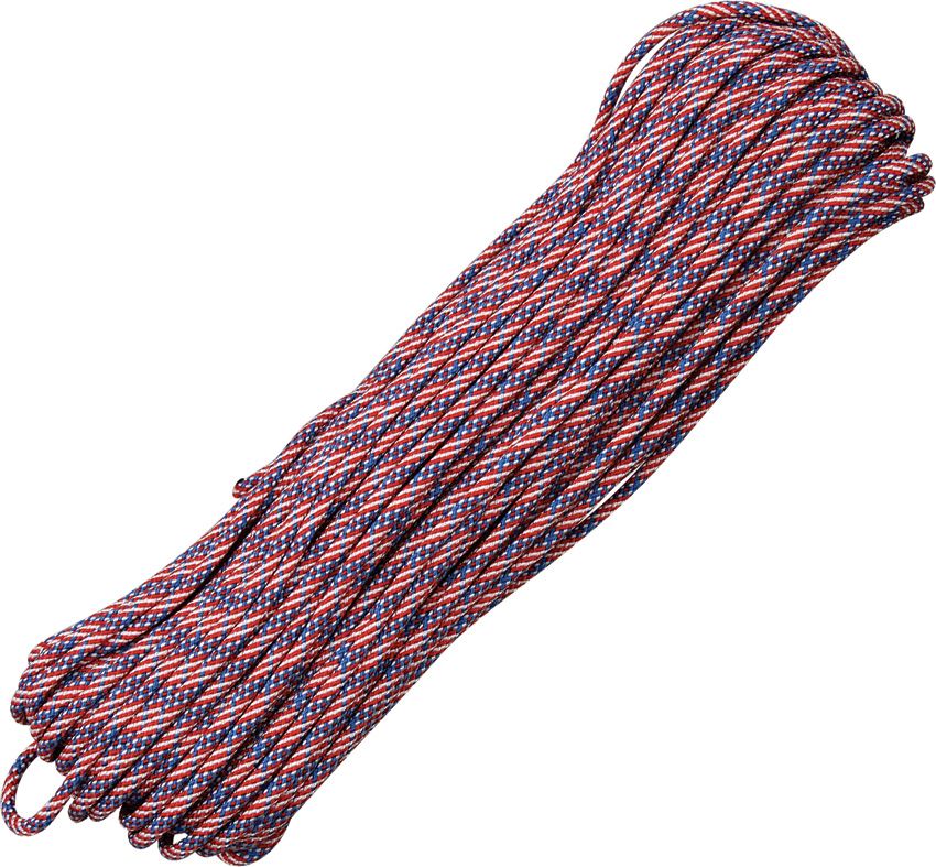 Atwood Rope MFG Parachute Cord Flag Red White Blue 550lb | Atlas Knife Co