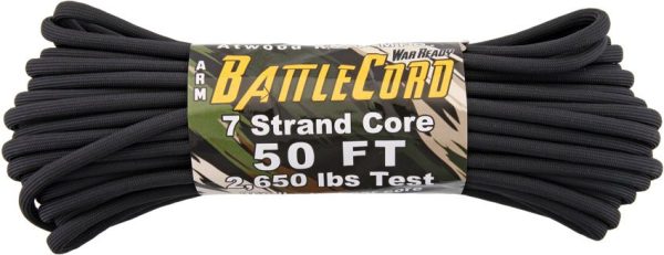 Atwood Rope MFG ARM BattleCord Black 50ft 2650lb