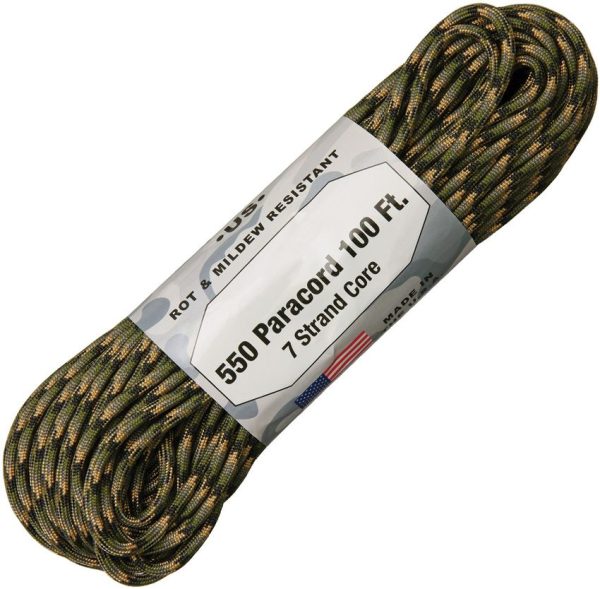 Atwood Rope MFG Parachute Cord 550 Forest Camo 100ft