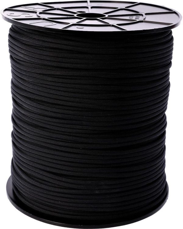 Atwood Rope MFG Parachute Cord 550 Black 1000ft Spool