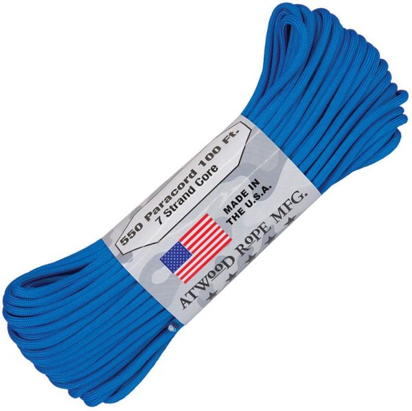 Atwood Rope MFG Parachute Cord 550 Blue 100ft