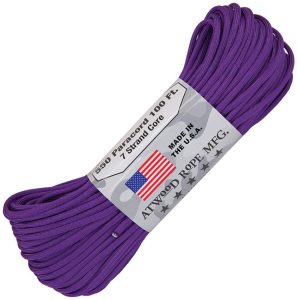 Atwood Rope MFG Parachute Cord 550 Purple 100ft