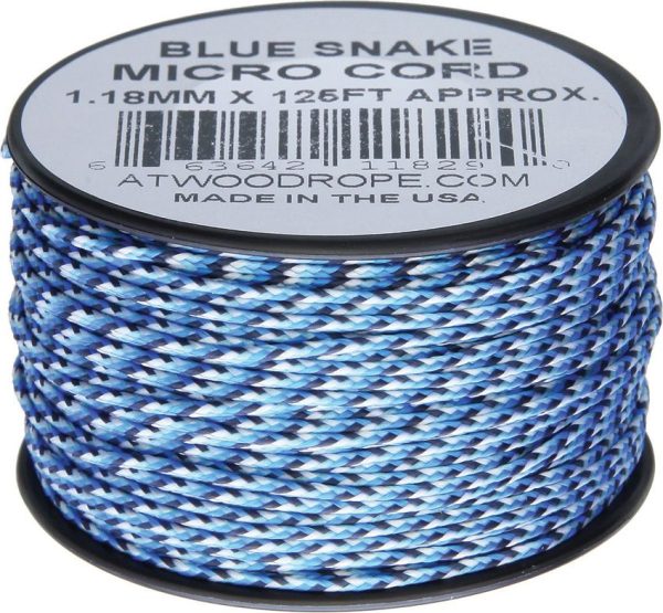 Atwood Rope MFG Micro Cord 125ft Blue Snake Nylon
