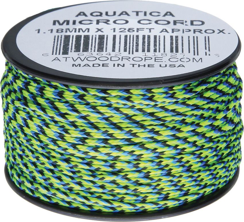 Atwood Rope MFG Micro Cord 125ft Aquatica 1.18mm Nylon