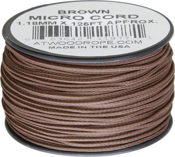 Atwood Rope MFG Micro Cord 125ft Brown Nylon