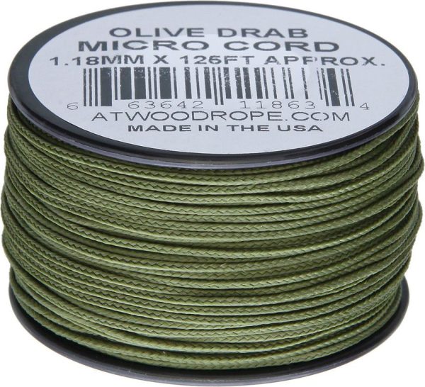Atwood Rope MFG Micro Cord 125ft Olive Drab Nylon